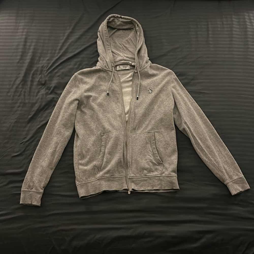 Mens Medium Vintage “Penguin” zip-up (Like New)